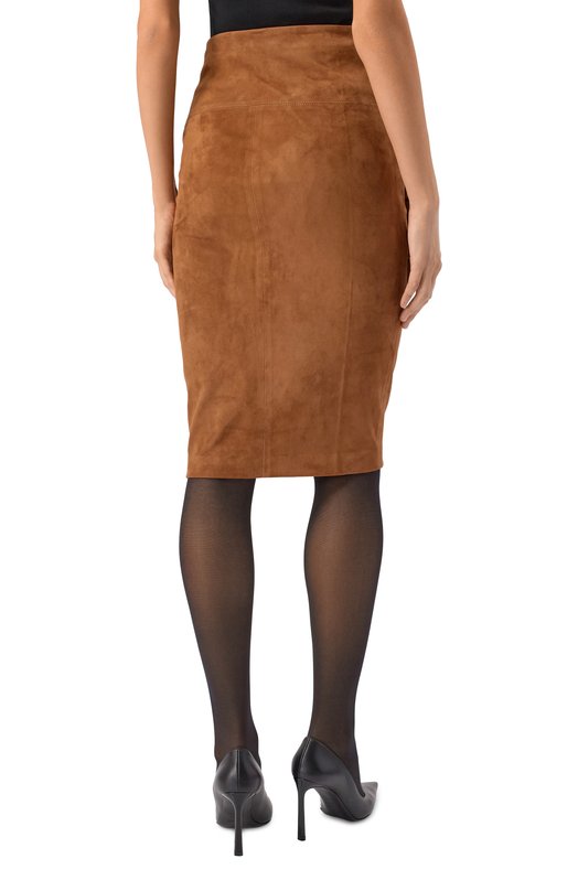 Замшевая юбка Jacob Lee WLS20116AW25G Коричневый  WLS20116AW25G Фото 4
