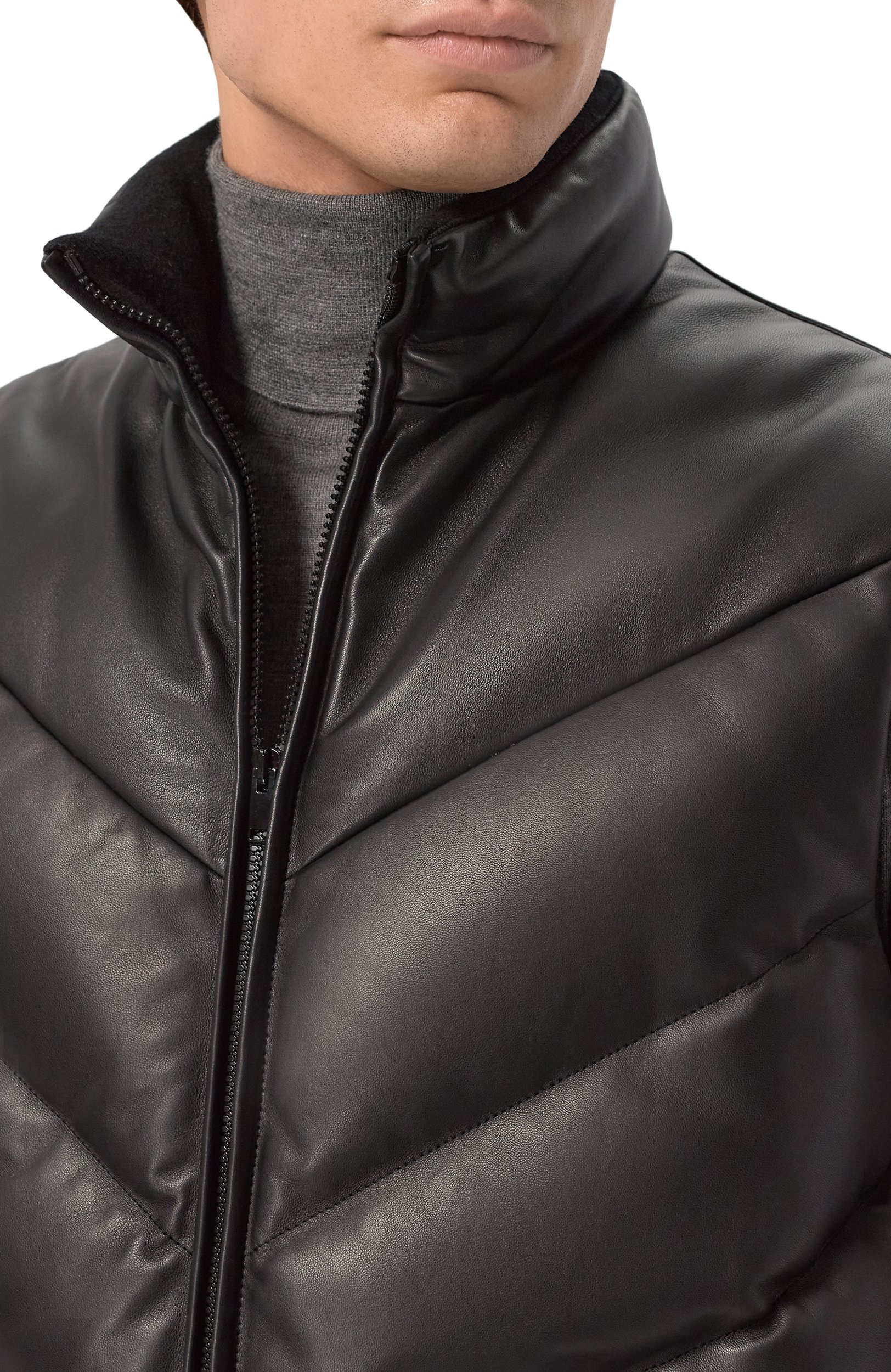 Кожаный пуховый жилет MVST, арт. M26.1MM.LC02.1/L011 LEATHER NAPPA, фото 5