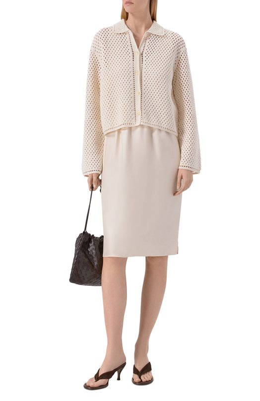 Хлопковый кардиган 12 STOREEZ 136942 Бежевый  136942 Фото 2