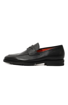 Мужские кожаные пенни-лоферы SANTONI черного цвета, арт. MCNG15609PI2BSLF | Фото 4 (Материал сплава: Проставлено; Материал внутренний: Натуральная кожа; Нос: Не проставлено; Стили: Классический; Материал внешний: Натуральная кожа)