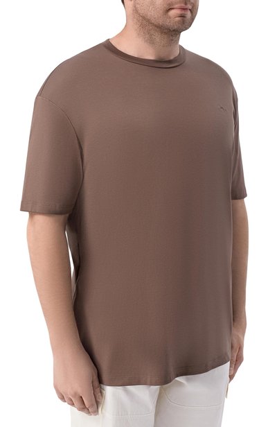 Хлопковая футболка PAUL&SHARK коричневого цвета по цене 37900 руб., арт. 15311615/3XL, фото 3 Хлопковая футболка PAUL&SHARK, арт. 15311615/3XL, фото 3