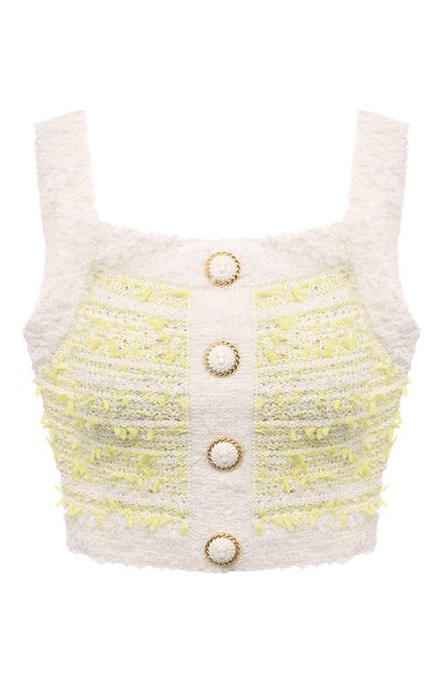 Женский хлопковый топ BALMAIN, арт. DF1AB052/KG71