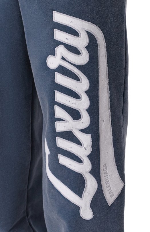 Хлопковые брюки Balenciaga 846917/TTVB7 Синий  846917/TTVB7 Фото 5