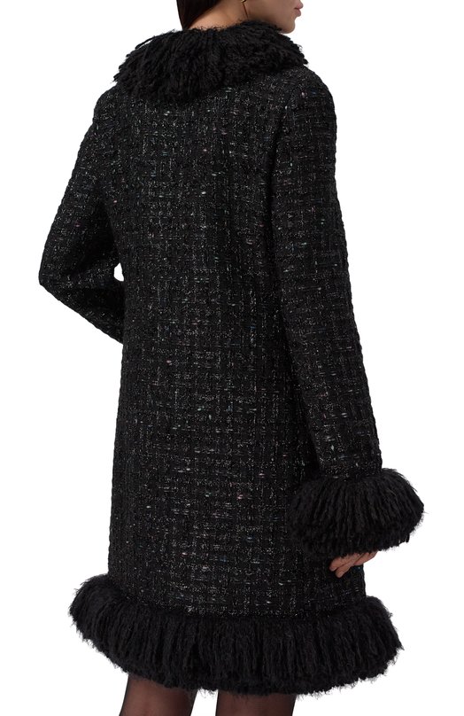 Твидовое пальто Giambattista Valli 25FWPVCA8047/24LIN Чёрный  25FWPVCA8047/24LIN Фото 4