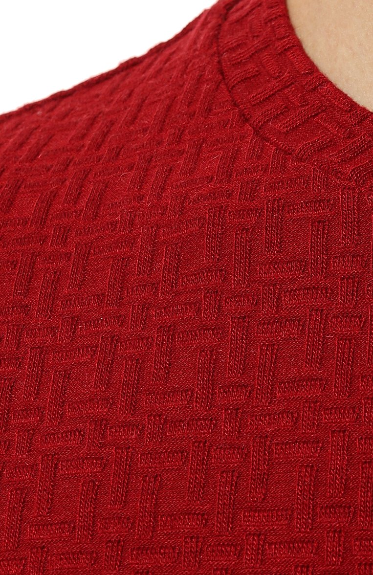 Мужская футболка из вискозы и кашемира GIORGIO ARMANI красного цвета, арт. 3DSM71/SJGUZ | Фото 5 (Материал внешний: Вискоза; Рукава: Короткие; Длина (для топов): Стандартные; Принт: Без принта; Стили: Кэжуэл; Кросс-КТ: Д�жерси; Мужское Кросс-КТ: Футболка-одежда; Автоматизация ТО: Проставлено; Автоматизация состава: Проставлено; Детали: Без декора)