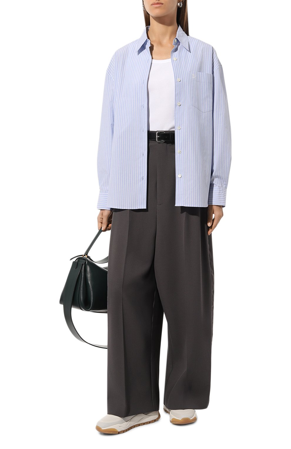 Брюки MM6 серого цвета по цене 74600 руб., арт. S62KB0206/S76435, фото 2 Брюки MM6, арт. S62KB0206/S76435, фото 2