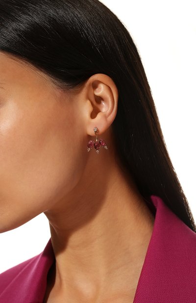 Серьги с подвесами с розовым турмалином и топазами MOONKA, арт. ai-erj-p, фото 2