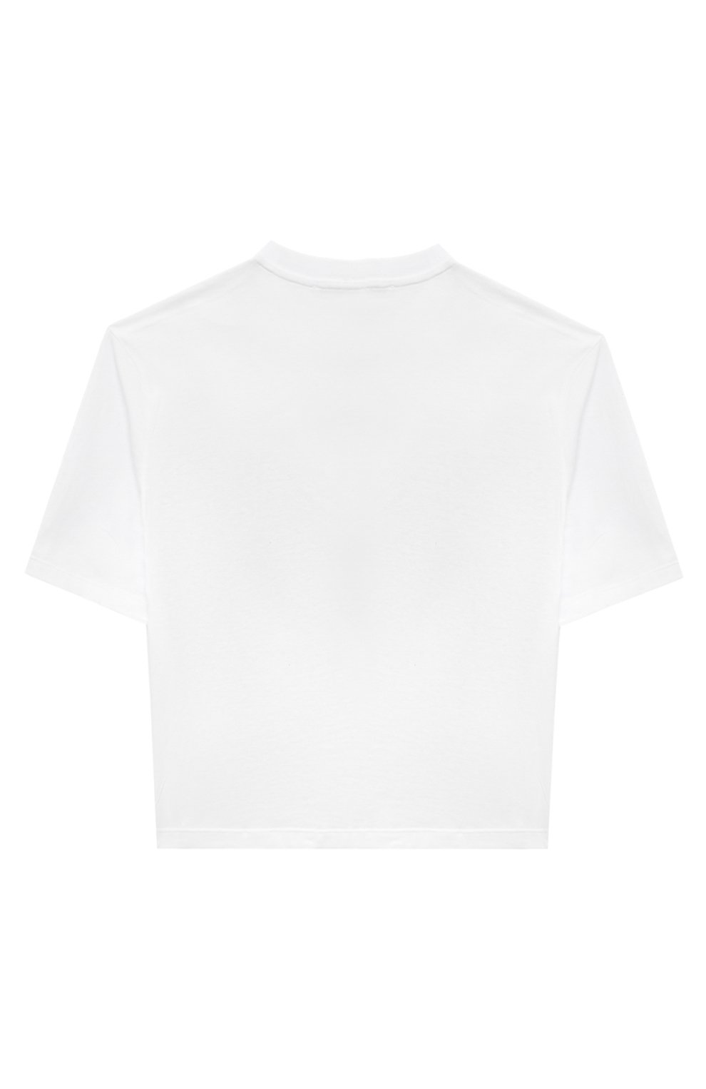 Хлопковая футболка MSGM KIDS белого цвета по цене 7310 руб., арт. F4MSJGTH144, фото 2 Хлопковая футболка MSGM KIDS, арт. F4MSJGTH144, фото 2
