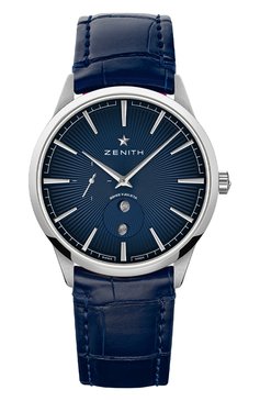 Мужские часы elite moonphase romeo edition ZENITH бесцветного цвета, арт. 03.3101.692/02.C922 | Фото 1 (Механизм: Автомат; Материал корпуса: Сталь; Региональные ограничения белый список (Axapta Mercury): Не проставлено; Нос: Не проставлено; Цвет циферблата: Синий; Ограничения доставки: m-style)