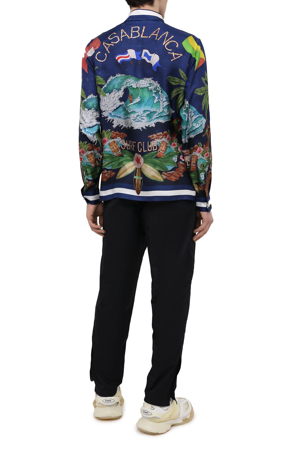Шелковая рубашка CASABLANCA, арт. MS21-SH-001 CASABLANCA SURF CLUB MIDNIGHT, фото 2