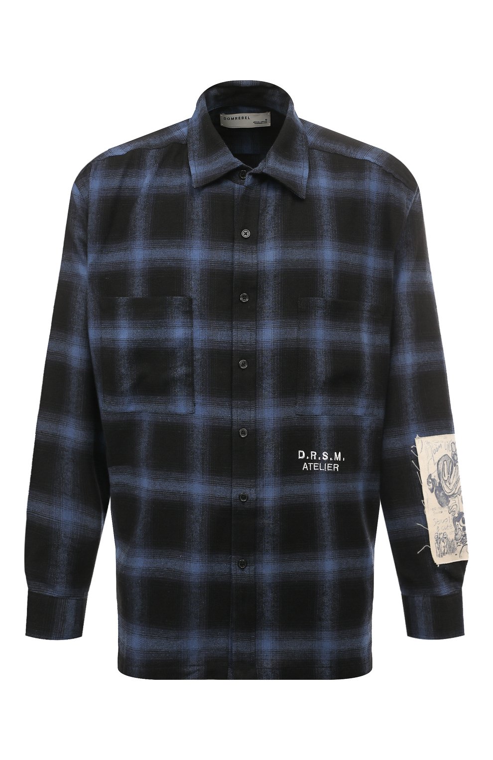 Хлопковая рубашка DOMREBEL, арт. MGALLERY/L0NGSLEEVE FLANNEL SHIRT, фото 1