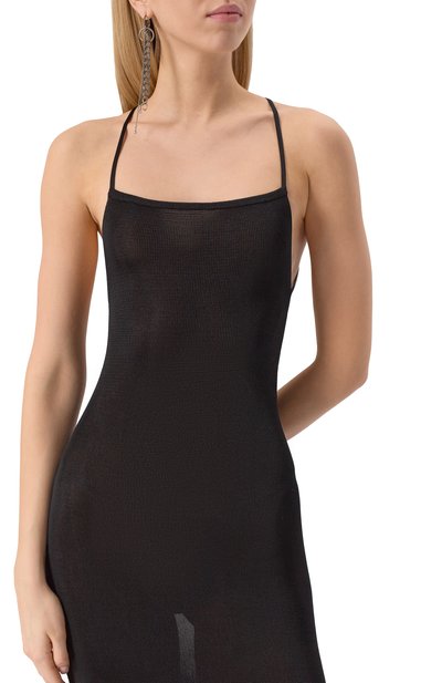 Платье из вискозы ISABEL BENENATO черного цвета по цене 63800 руб., арт. DK19S25, фото 5 Платье из вискозы ISABEL BENENATO, арт. DK19S25, фото 5