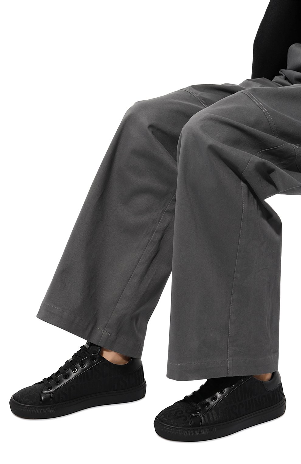 Текстильные кеды MOSCHINO, арт. MN15012G1H/101, фото 3