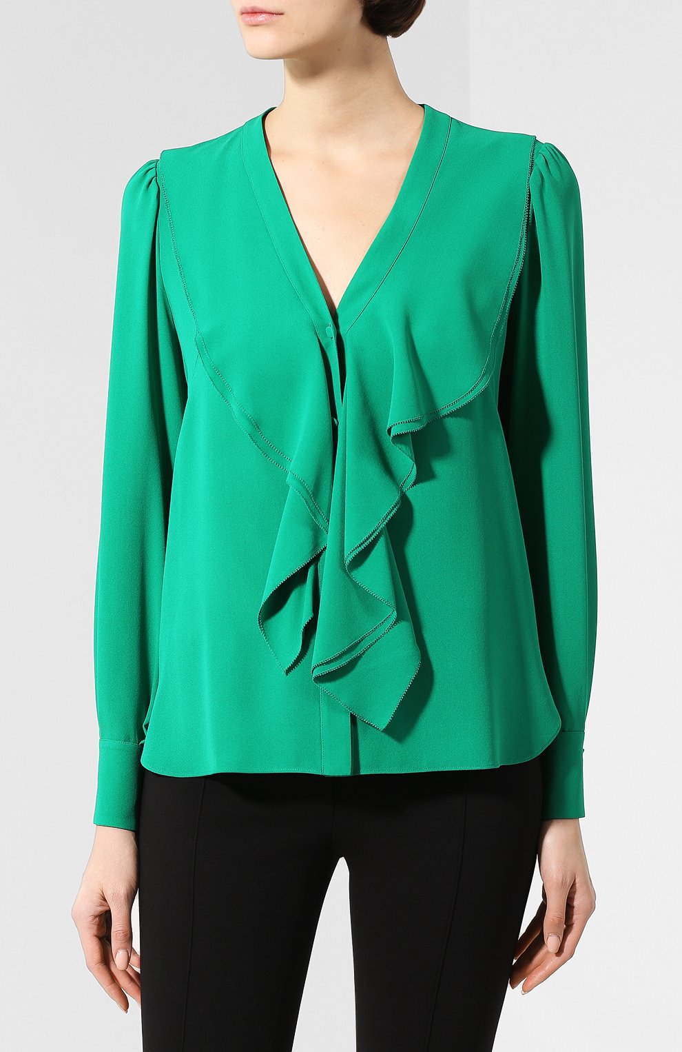 Шелковая блузка ALEXANDER MCQUEEN, арт. 606021/QBAAF, фото 3