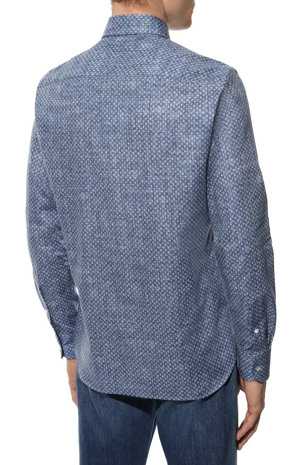 Хлопковая рубашка SONRISA синего цвета по цене 26800 руб., арт. IFI0R9/I3071, фото 4 Хлопковая рубашка SONRISA, арт. IFI0R9/I3071, фото 4