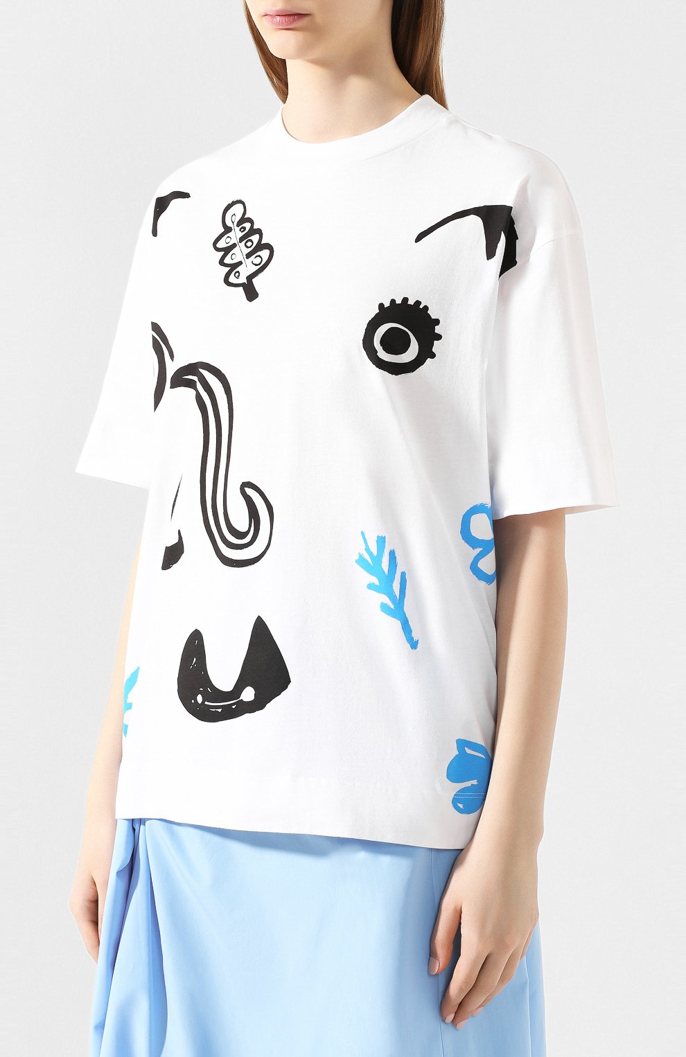 Хлопковая футболка MARNI, арт. THJET49EP8/SCQ50, фото 3