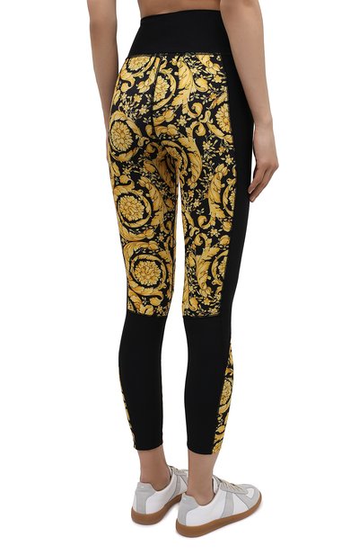 Легинсы VERSACE черного цвета по цене 47600 руб., арт. 1004092/1A03030, фото 4 Легинсы VERSACE, арт. 1004092/1A03030, фото 4
