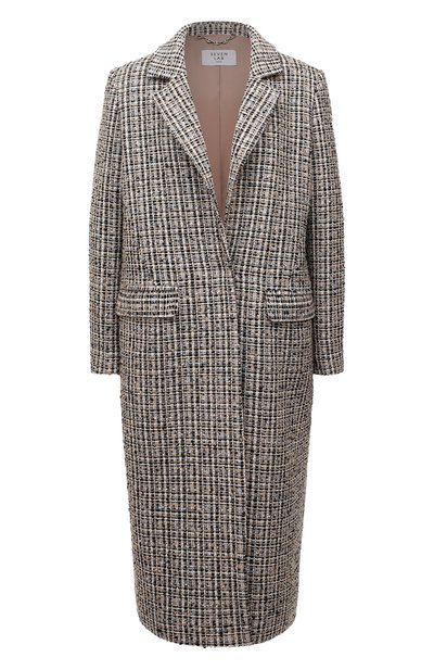 Женское пальто из вискозы SEVEN LAB, арт. CMAR tw beige/black
