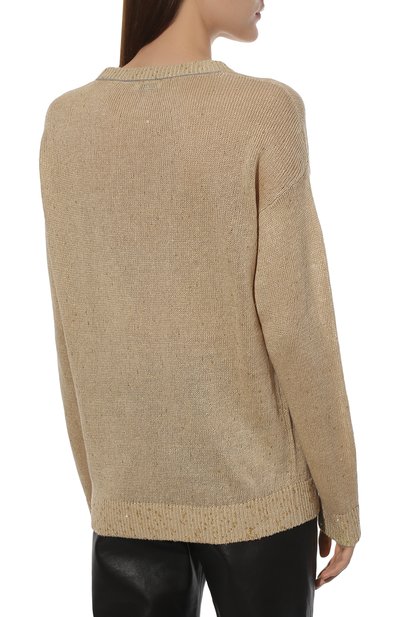 Свитер из смеси льна и шелка BRUNELLO CUCINELLI, арт. M10550200, фото 4