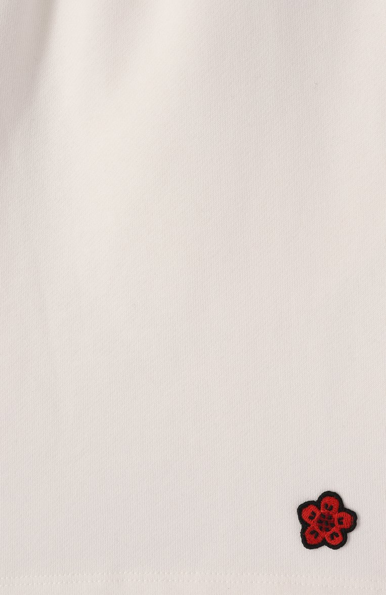 Детские хлопковые шорты KENZO молочного цвета, арт. K60995 | Фото 3 (Материал внешний: Хлопок; Нос: Не проставлено; Случай: Повседневный; Ростовка одежда: 5 лет | 110 см, 4 года | 104 см, 3 года | 98 см, 9 лет | 134 см, 7 лет | 122 см, 2 года | 92 см, 12 лет | 152 см)