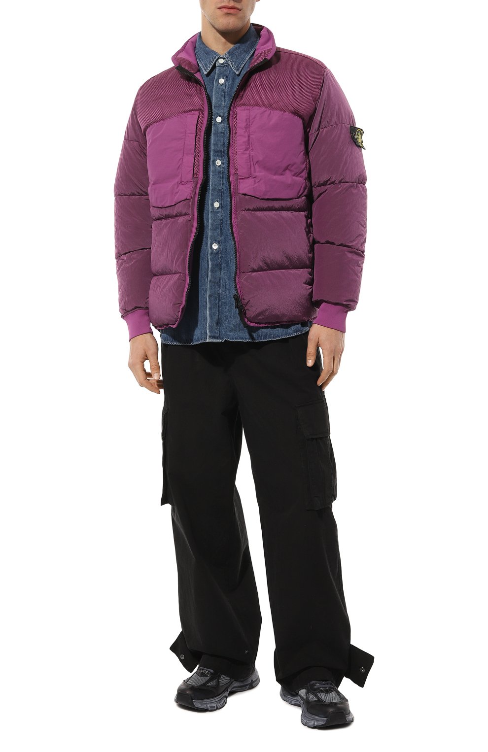 Пуховик STONE ISLAND фиолетового цвета по цене 151500 руб., арт. 751542840, фото 2 Пуховик STONE ISLAND, арт. 751542840, фото 2