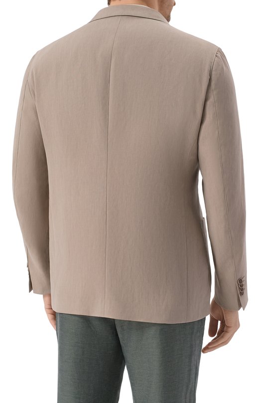 Льняной пиджак Giorgio Armani GM000140/TE10954 Бежевый  GM000140/TE10954 Фото 5