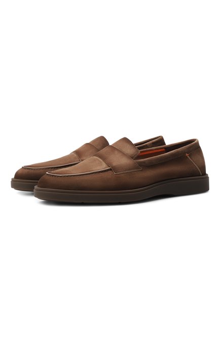 Мужские замшевые лоферы detroit SANTONI, арт. MGDG19051DKTSEAA
