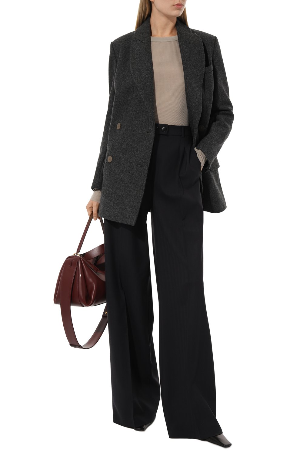 Пуловер из вискозы и шелка RICK OWENS серого цвета по цене 39050 руб., арт. RP02C1202/RC, фото 2 Пуловер из вискозы и шелка RICK OWENS, арт. RP02C1202/RC, фото 2