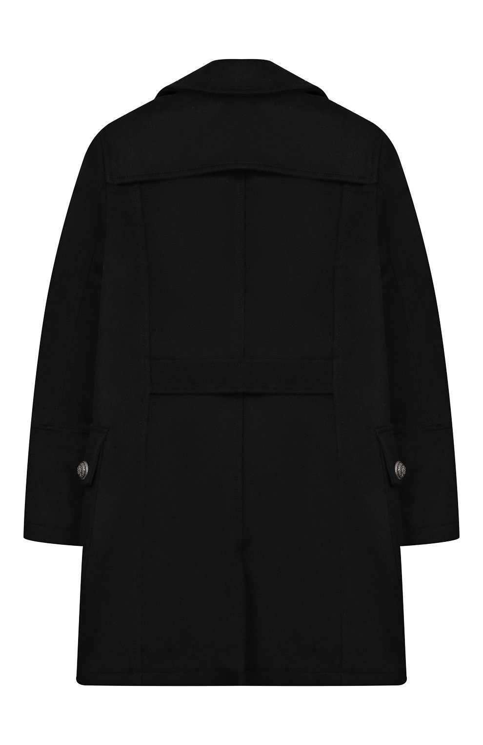 Шерстяное пальто BALMAIN синего цвета по цене 87950 руб., арт. 6L2610/LE260/12-16, фото 2 Шерстяное пальто BALMAIN, арт. 6L2610/LE260/12-16, фото 2