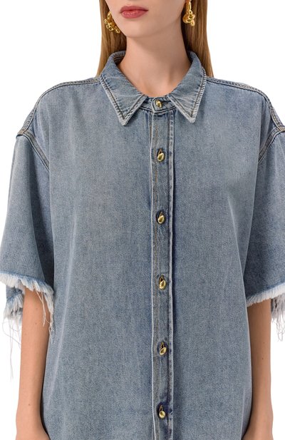 Джинсовая рубашка tina DARKPARK синего цвета по цене 73800 руб., арт. WSH03/TBL01, фото 5 Джинсовая рубашка tina DARKPARK, арт. WSH03/TBL01, фото 5