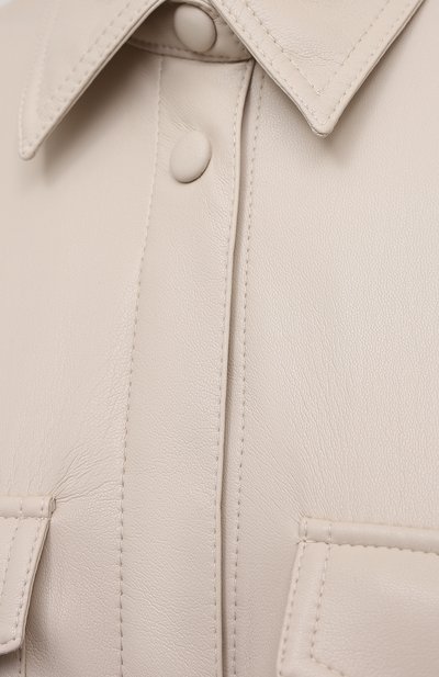 Рубашка из экокожи NANUSHKA, арт. ARTHA_CREME_VEGAN LEATHER, фото 5