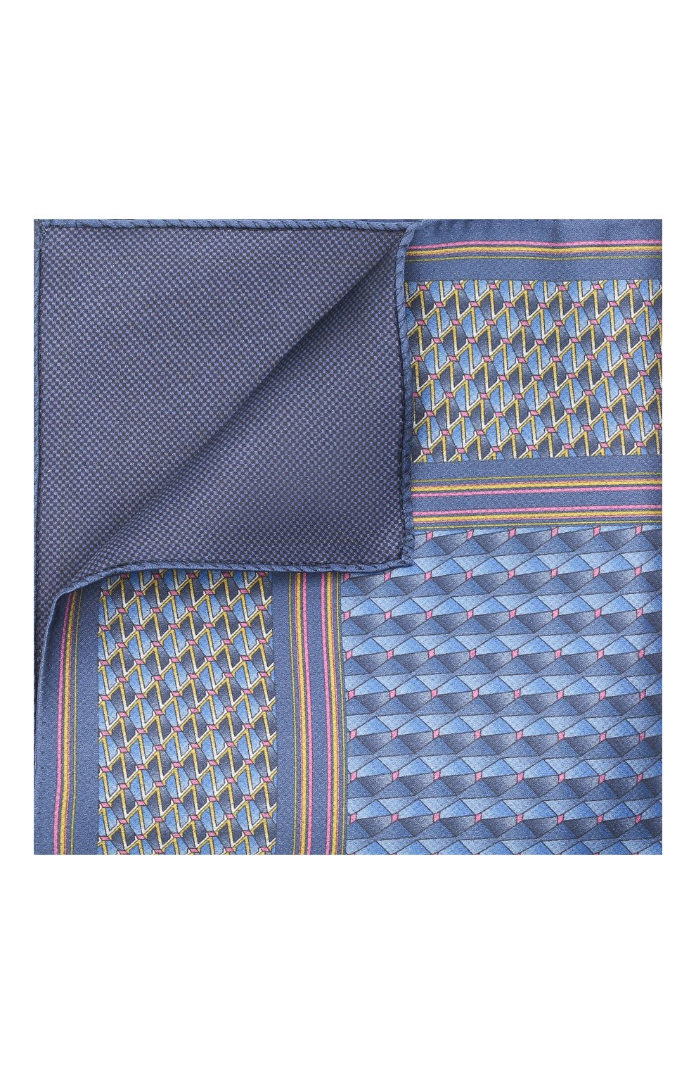 Шелковый платок ZILLI темно-синего цвета по цене 8995 руб., арт. 51612/HANDKERCHIEF, фото 1 Шелковый платок ZILLI, арт. 51612/HANDKERCHIEF, фото 1