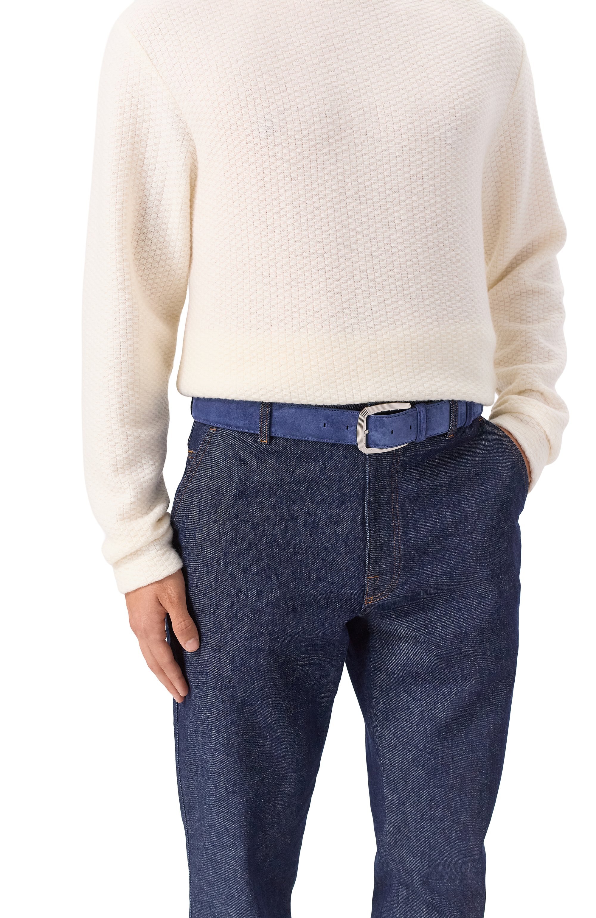 Замшевый ремень STEFANO RICCI темно-синего цвета по цене 109000 руб., арт. N381SD/A570P/120-140, фото 2 Замшевый ремень STEFANO RICCI, арт. N381SD/A570P/120-140, фото 2