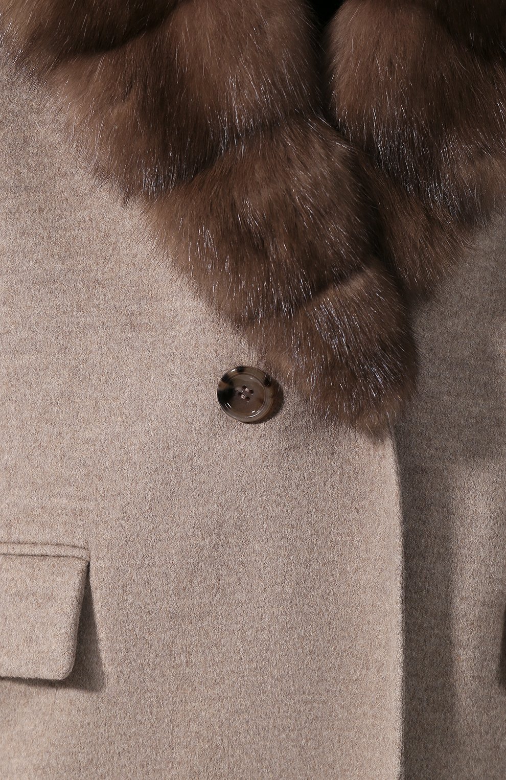 Пальто с меховым воротником MANZONI24, арт. 19M558-DB1Z/40-46, фото 5