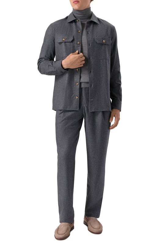 Водолазка из кашемира и шелка Brunello Cucinelli M2300103 Серый  M2300103 Фото 2