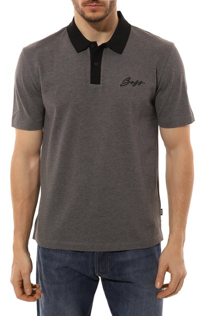 Хлопковое поло BOSS, арт. 50531402, фото 3