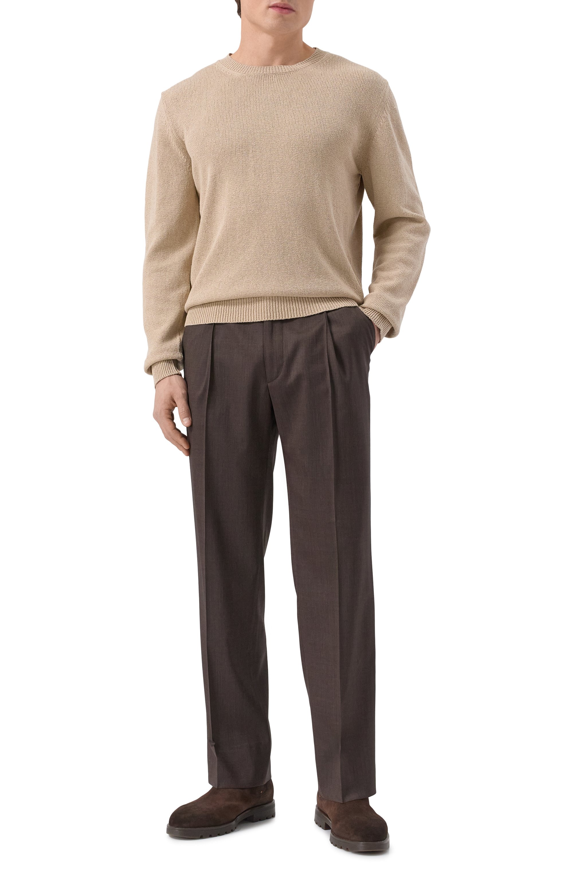 Джемпер из хлопка и кашемира CORNELIANI, арт. 25M598-2525176, фото 2