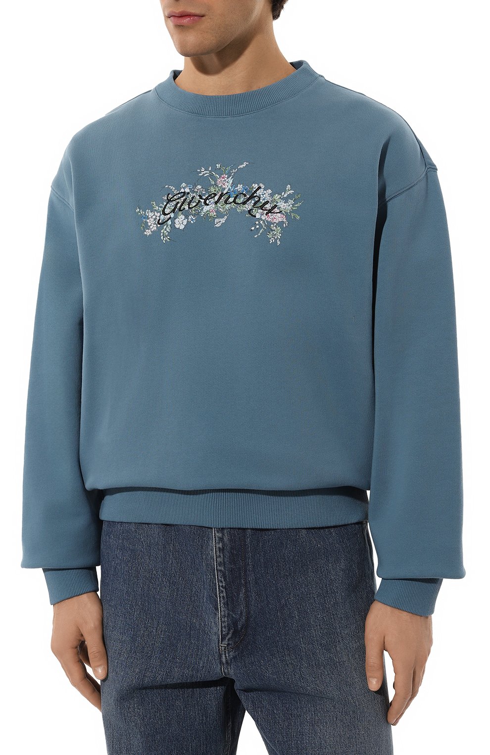 Хлопковый свитшот GIVENCHY голубого цвета по цене 87550 руб., арт. BMJ0LC3YMU, фото 3 Хлопковый свитшот GIVENCHY, арт. BMJ0LC3YMU, фото 3