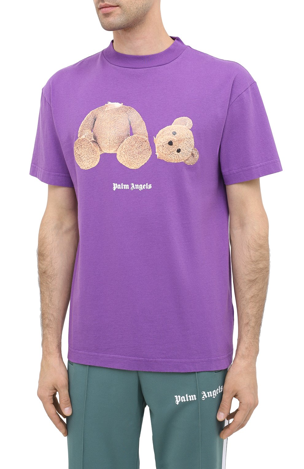 Хлопковая футболка PALM ANGELS, арт. PMAA001E20JER0033760, фото 3