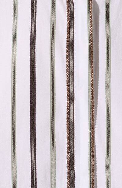 Хлопковая рубашка BRUNELLO CUCINELLI зеленого цвета по цене 126500 руб., арт. MP726MV116, фото 5 Хлопковая рубашка BRUNELLO CUCINELLI, арт. MP726MV116, фото 5