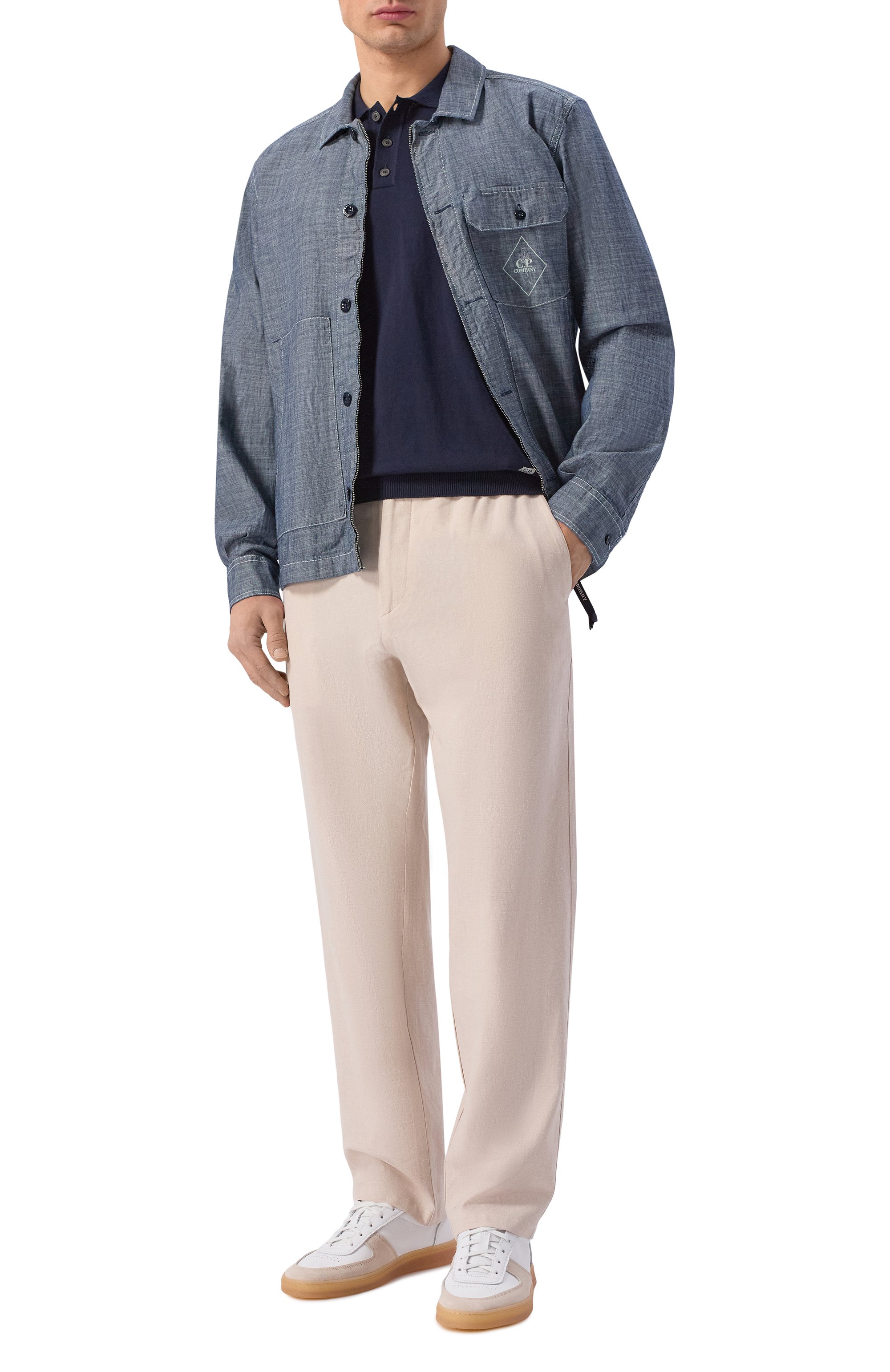 Хлопковое поло C.P. COMPANY, арт. 20CMKN099A/110560A, фото 2