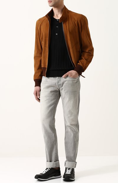 Замшевый бомбер на молнии с воротником-стойкой TOM FORD, арт. BP430/TFL635, фото 2