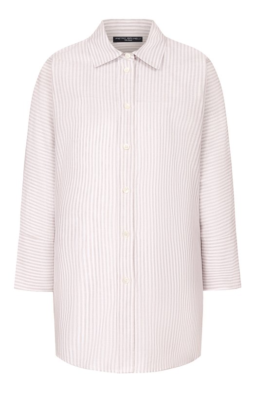 Рубашка изо льна и хлопка Pietro Brunelli CA2514/LI0028 Серый CA2514/LI0028