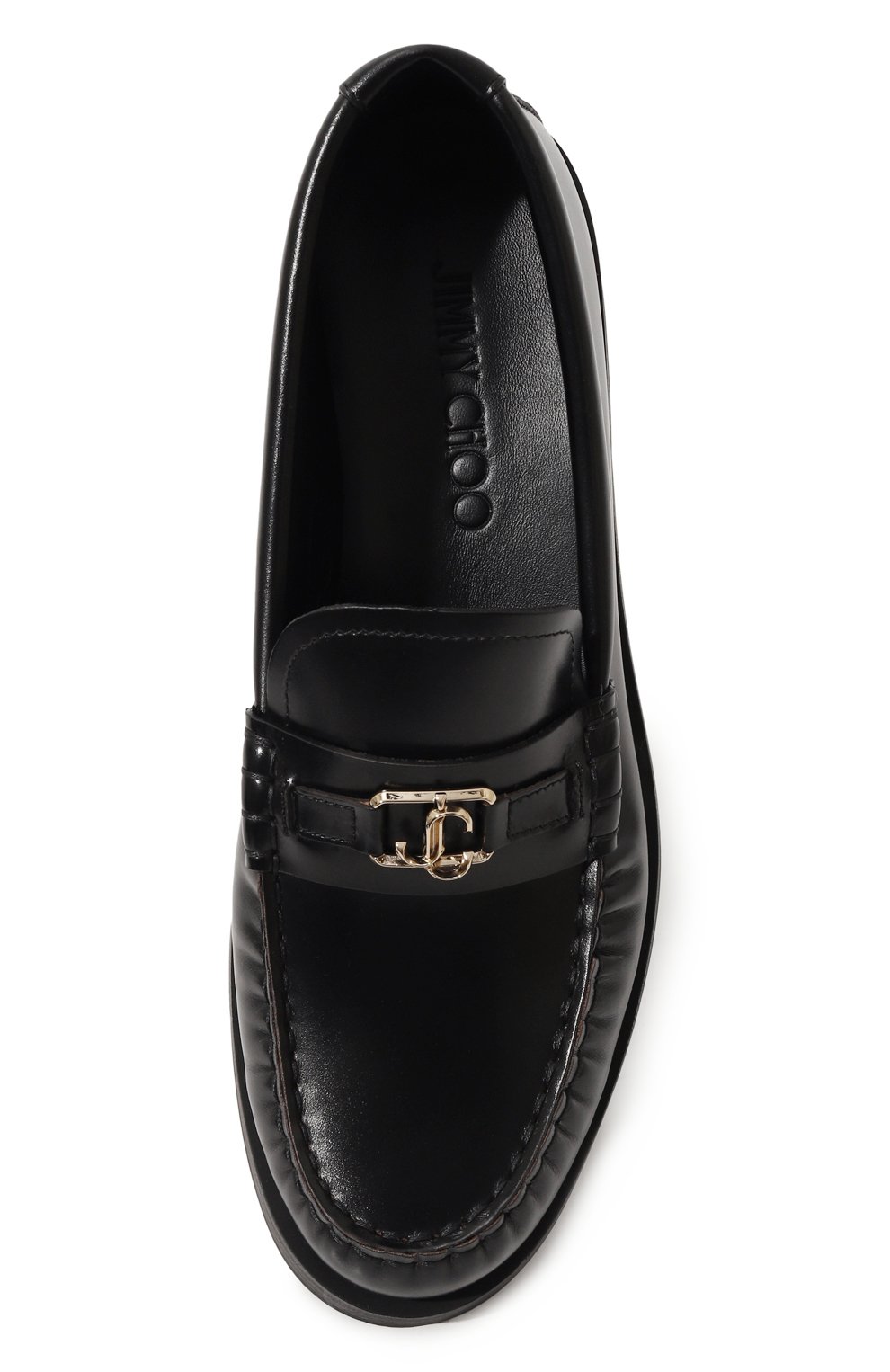 Кожаные лоферы addie JIMMY CHOO черного цвета по цене 76900 руб., арт. ADDIE/JC/XXF, фото 6 Кожаные лоферы addie JIMMY CHOO, арт. ADDIE/JC/XXF, фото 6