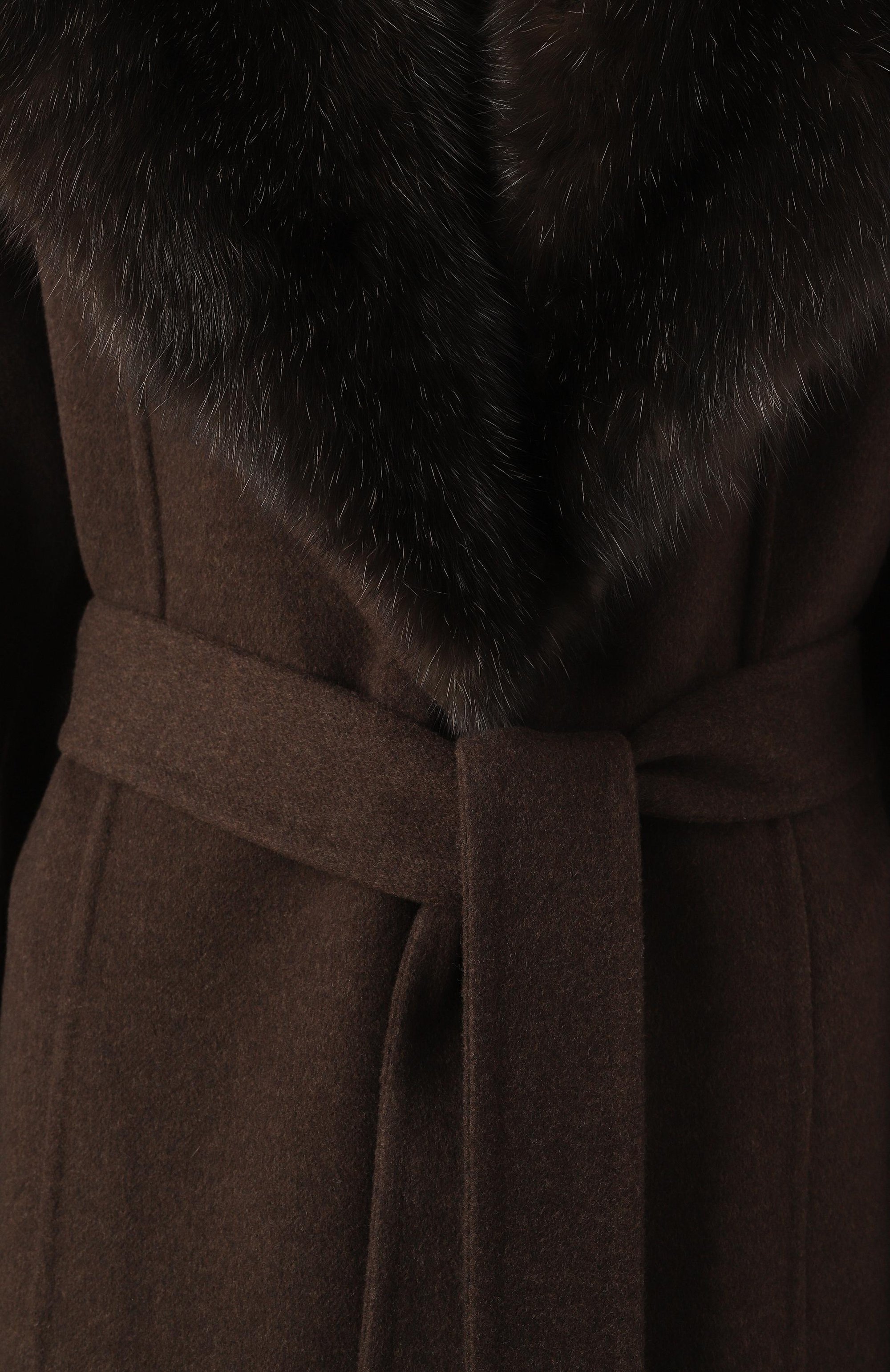 Пальто из шерсти и кашемира с отделкой из соболя MVST, арт. FTBPL-X1306-9SB/LP1446, фото 6