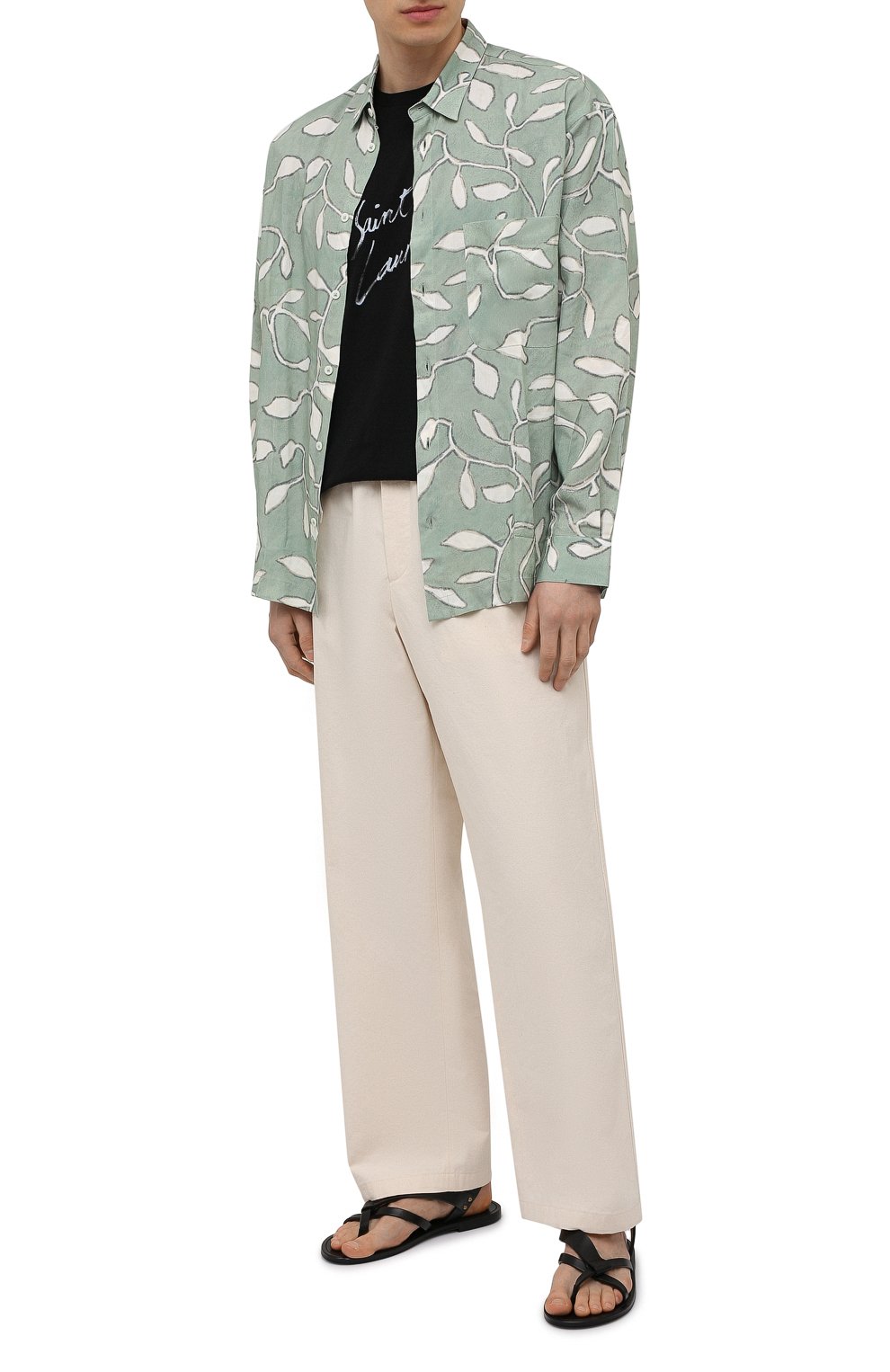 Кожаные сандалии matt SAINT LAURENT, арт. 649009/DWE00, фото 2