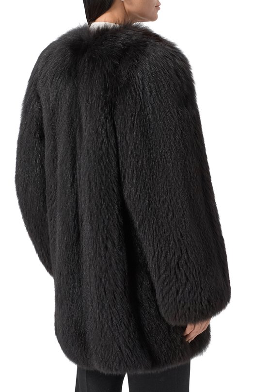 Шуба из лисы Giulia Gurman J3B42 Чёрный  J3B42 Фото 4