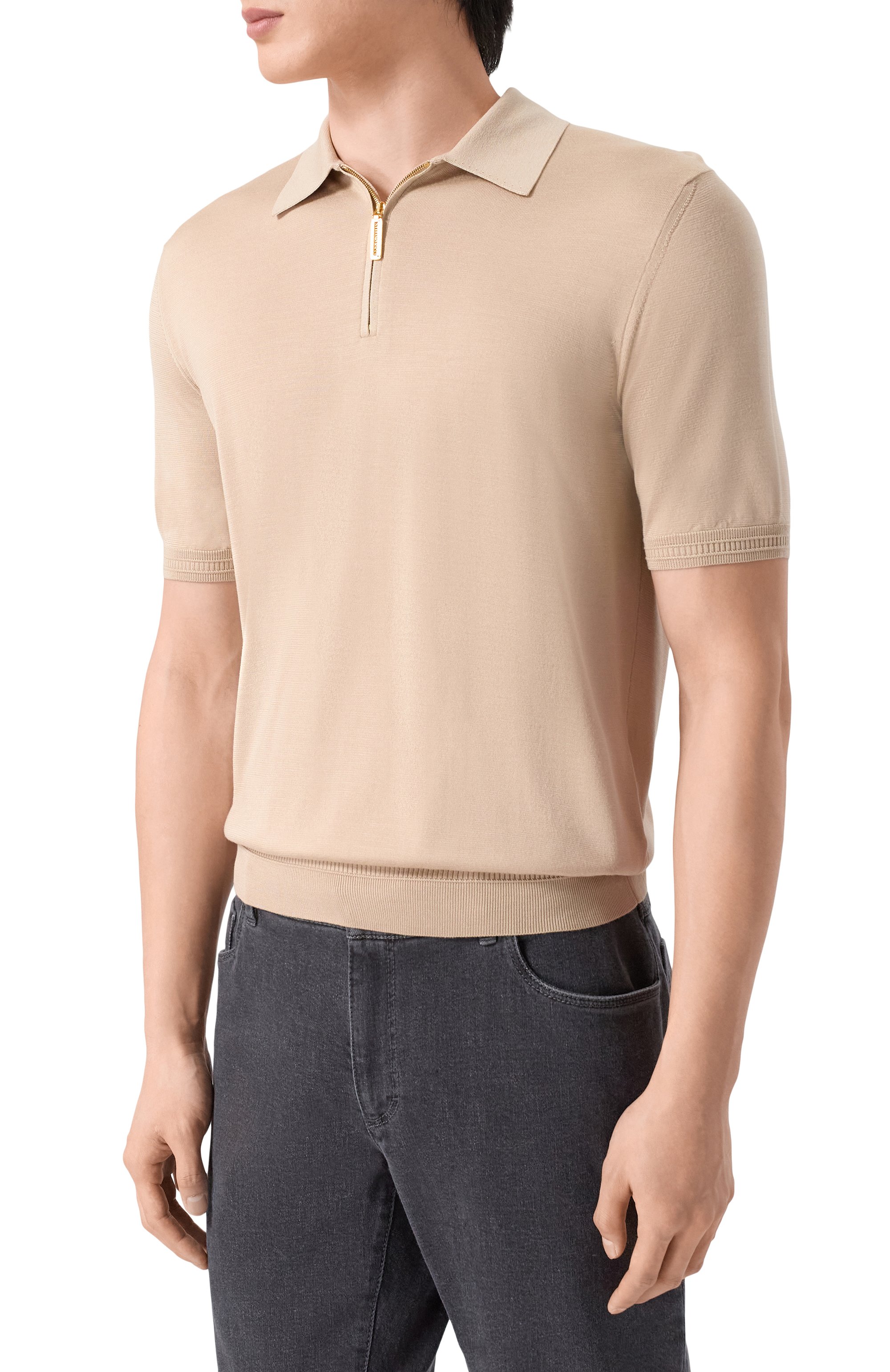 Шелковое поло STEFANO RICCI светло-бежевого цвета по цене 121000 руб., арт. K616215P31/F26101, фото 3 Шелковое поло STEFANO RICCI, арт. K616215P31/F26101, фото 3