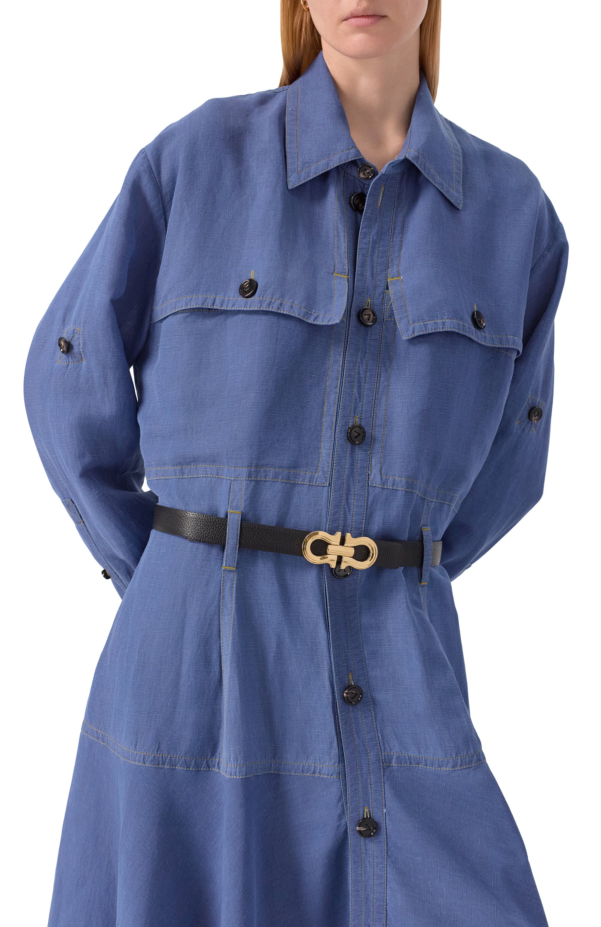 Двусторонний ремень FERRAGAMO коричневого цвета по цене 51900 руб., арт. 230329/775597, фото 3 Двусторонний ремень FERRAGAMO, арт. 230329/775597, фото 3