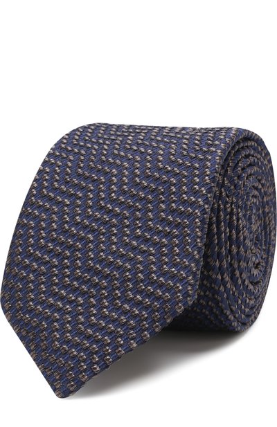 Мужской галстук с узором из смеси шелка и хлопка GIORGIO ARMANI, арт. 360054/8A931